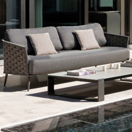 Contemporary Designer Woven Rope Outdoor Garden Sofa