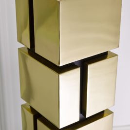 Contemporary Geometric Brass Table Lamp