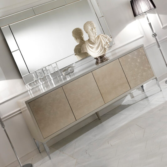 Contemporary Champagne Leaf Sideboard Contemporary Gold Leaf Sideboard