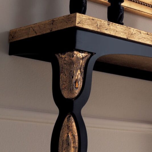 Contemporary Gold Leaf Wall Mounted Console Table