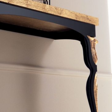 Contemporary Gold Leaf Wall Mounted Console Table
