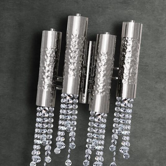 Contemporary Hammered Silver Wall Light Contemporary Hammered Silver Wall Light