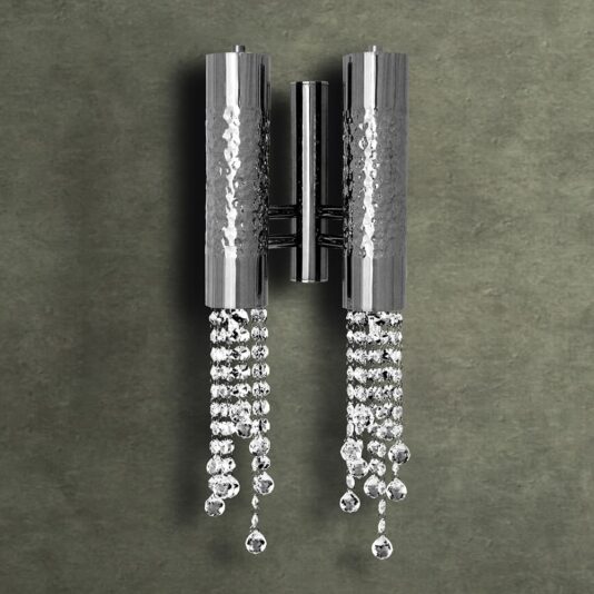 Contemporary Hammered Silver Wall Light Contemporary Hammered Silver Wall Light