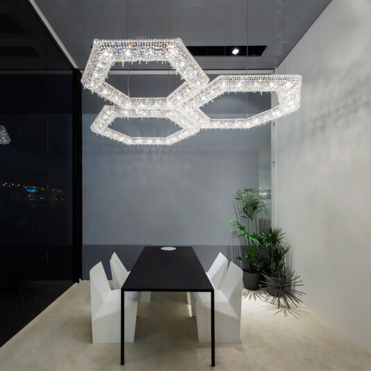 Contemporary Hexagonal Crystal Chandelier Contemporary Hexagonal Crystal Chandelier