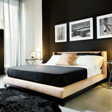Contemporary High End Italian Velvet Upholstered Bed Contemporary High End Italian Velvet Upholstered Bed
