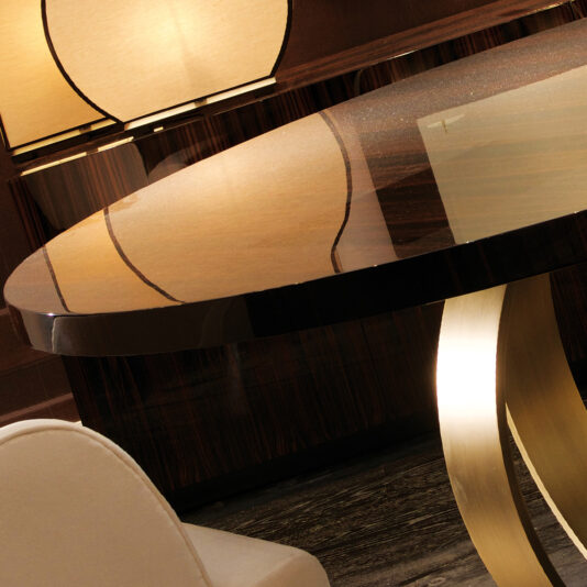 Designer Italian Bronzed Ring Round Dining Table Contemporary Italian Bronzed Ring Dining Table