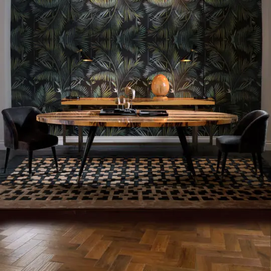 Contemporary Italian Designer Albin Wood Dining Table