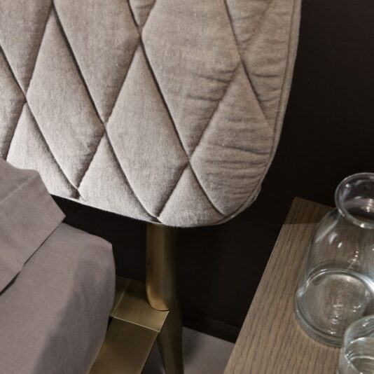 Contemporary Italian Designer Bed With Upholstered Headboard Contemporary Italian Designer Bed With Upholstered Headboard