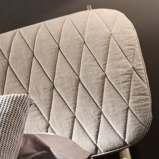 Contemporary Italian Designer Bed With Upholstered Headboard Contemporary Italian Designer Bed With Upholstered Headboard