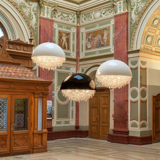 Contemporary Domed Crystal Chandelier Contemporary Domed Crystal Chandelier