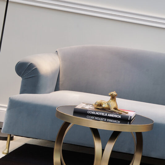 Contemporary Italian Designer Velvet Sofa