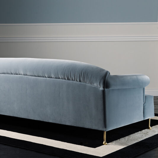 Contemporary Italian Designer Velvet Sofa