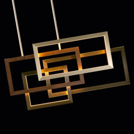 Contemporary Italian Designer Geometric Horizontal Chandelier