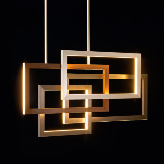 Contemporary Italian Designer Geometric Horizontal Chandelier Contemporary Italian Designer Geometric Horizontal Chandelier