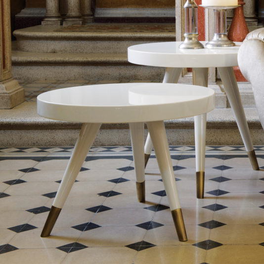 Contemporary Italian Designer Ivory Side Table