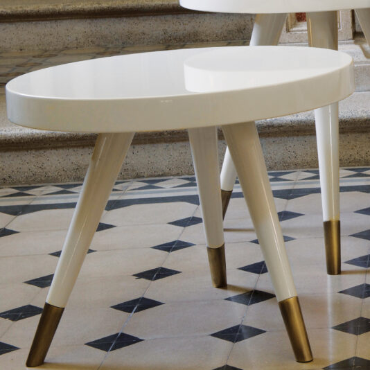 Contemporary Italian Designer Ivory Side Table Contemporary Italian Designer Ivory Side Table