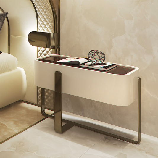 Contemporary Italian Designer Lacquered Bedside Table