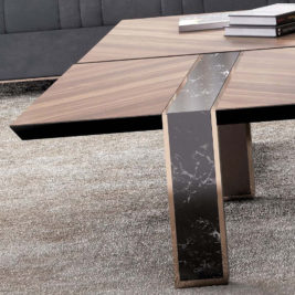 Contemporary Italian Designer Veneered Coffee Table