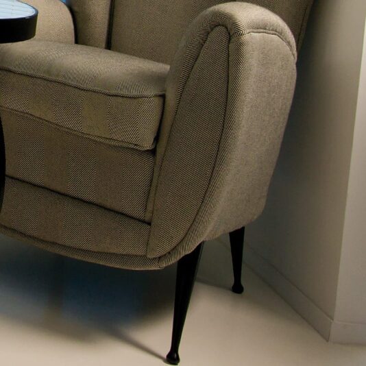 Contemporary Italian Designer Winged Armchair