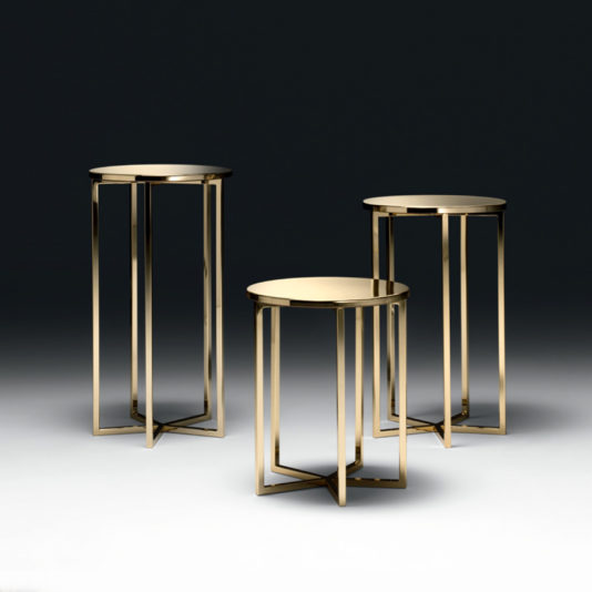 Contemporary Gold Designer Side Table
