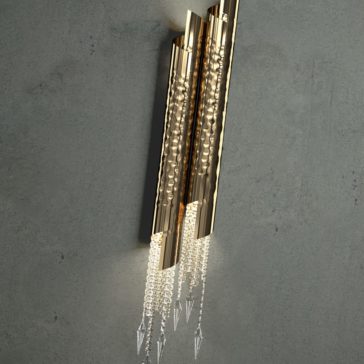 Contemporary Gold Plated Double Wall Light Contemporary Italian Gold Plated Double Wall Light