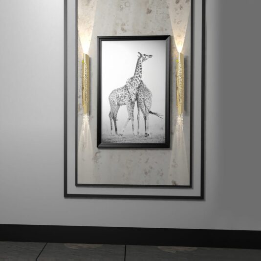 Contemporary Gold Plated Wall Light Contemporary Italian Gold Plated Wall Light