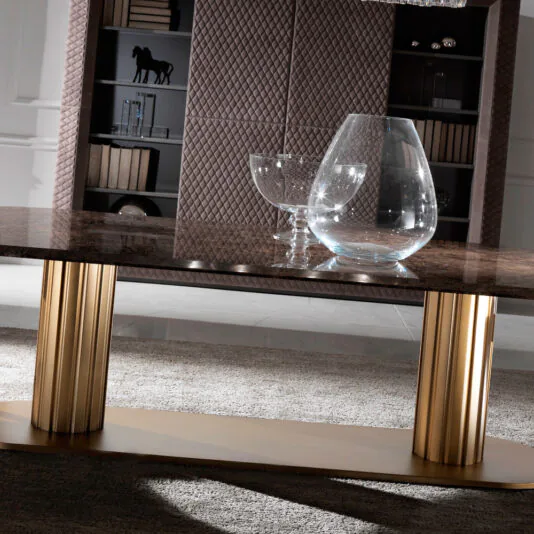 Contemporary Italian Large Oval Marble Dining Table Contemporary Italian Large Oval Marble Dining Table and Chairs Set