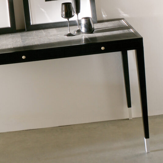 Contemporary Italian Leather Writing Desk