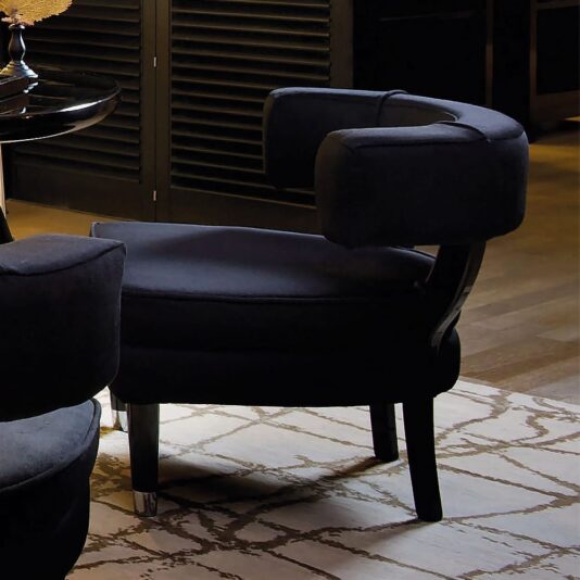 Contemporary Italian Luxury Velvet Armchair