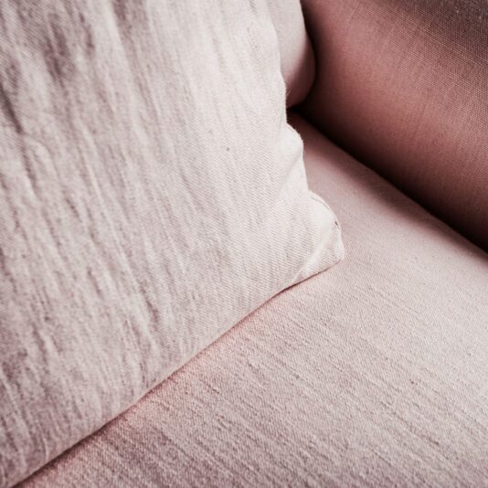 Contemporary Italian Retro Designer Linen Sofa
