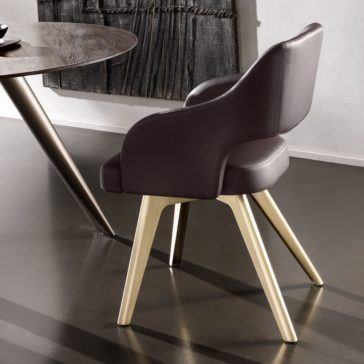 Contemporary Italian Round Small Dining Table And Chairs Set