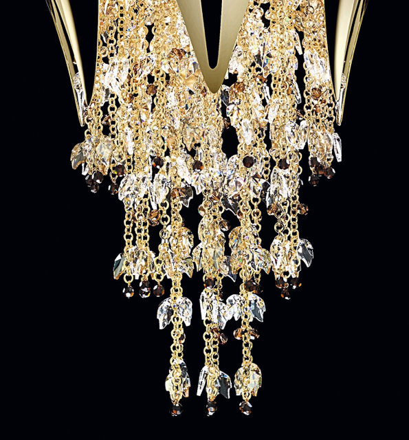 Contemporary Luxury Gold Plated Crystal Ceiling Light