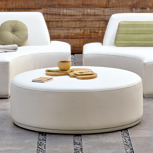 Contemporary Modular Designer Outdoor Garden Chair And Pouffe Set