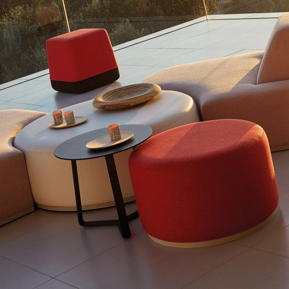 Contemporary Modular Designer Outdoor Garden Chairs And Pouffe