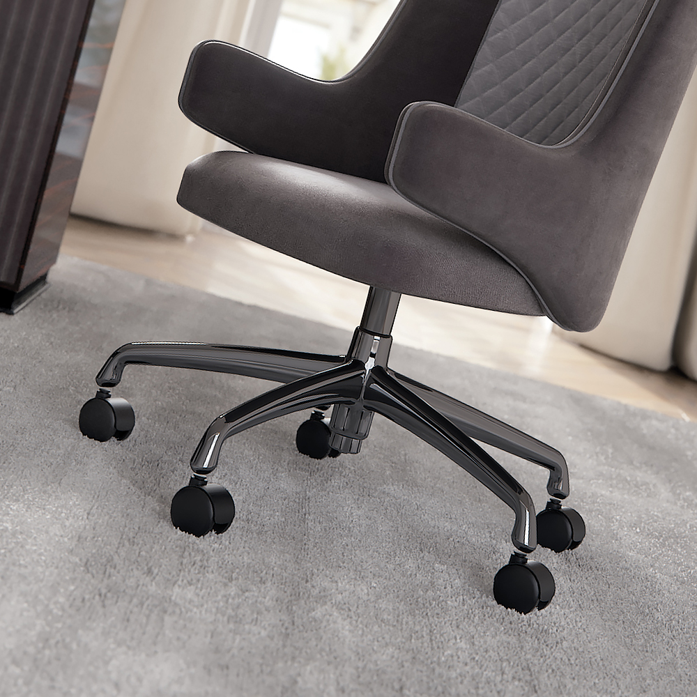 Contemporary Nubuck Leather Executive Office Chair