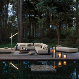 Contemporary Outdoor Designer Luxury Modular L Shaped Sofa
