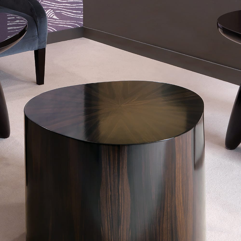 Contemporary Rectangular Macassar Veneer Side Table