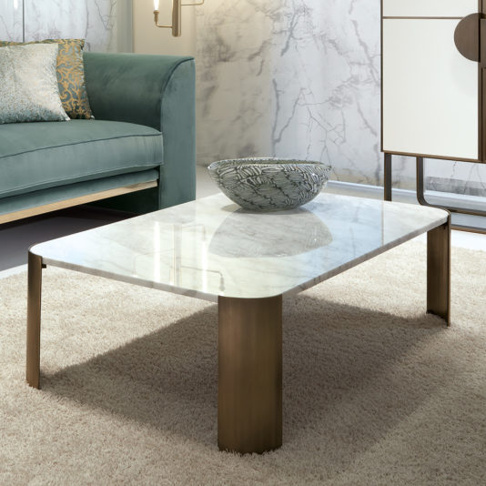 Contemporary Rectangular Marble Italian Designer Coffee Table