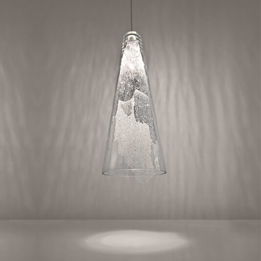 Contemporary Silver Designer Pendant Light