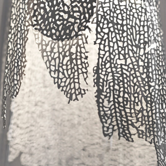 Contemporary Silver Designer Pendant Light