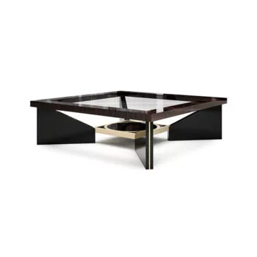 Contemporary Square Ebony Coffee Table Contemporary Square Ebony Coffee Table