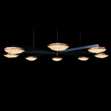 Contemporary Suspended Copper Crystal Chandelier Contemporary Suspended Copper Swarovski Crystal Chandelier