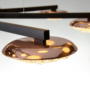 Contemporary Suspended Copper Crystal Chandelier Contemporary Suspended Copper Swarovski Crystal Chandelier
