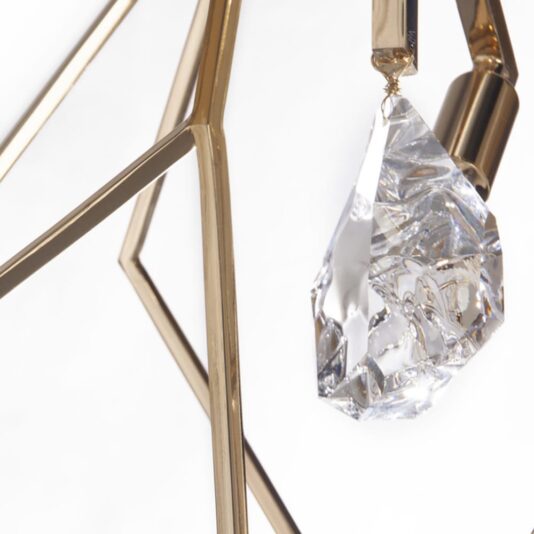 Contemporary Crystal Geometric Single Pendant Chandelier Contemporary Swarovski Crystal Geometric Single Pendant Chandelier