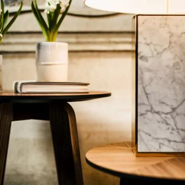 Contemporary Walnut Italian Designer Side Table