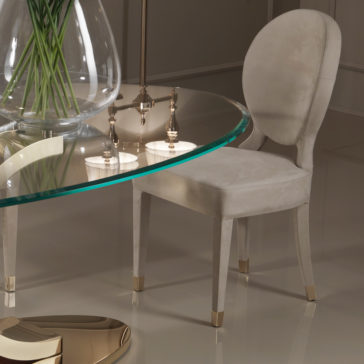 Designer 24 Carat Gold Oval Glass Dining Set
