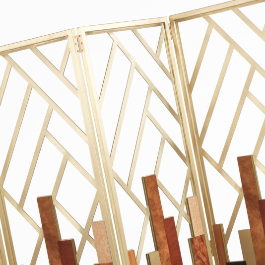 Designer Art Deco Inspired Brass Dressing Screen Designer Art Deco Inspired Brass Dressing Screen