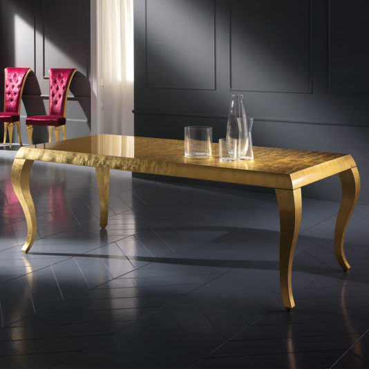Designer Gold Leaf Dining Table