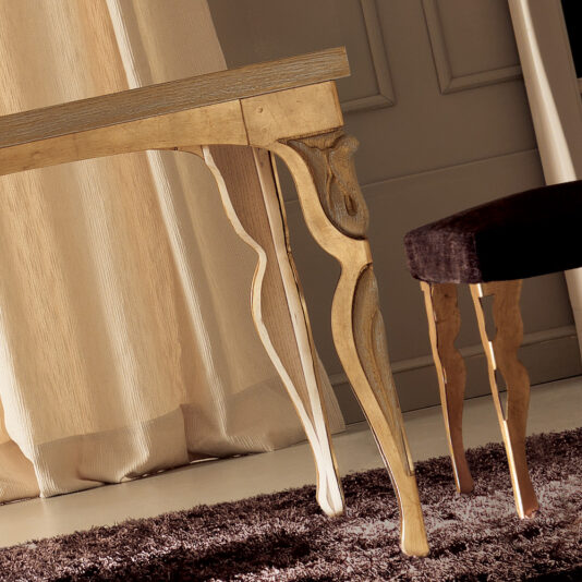Designer Gold Leaf Dining Table Set
