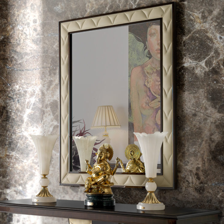 High End Art Deco Inspired Designer, Art Deco Wall Mirror Gold